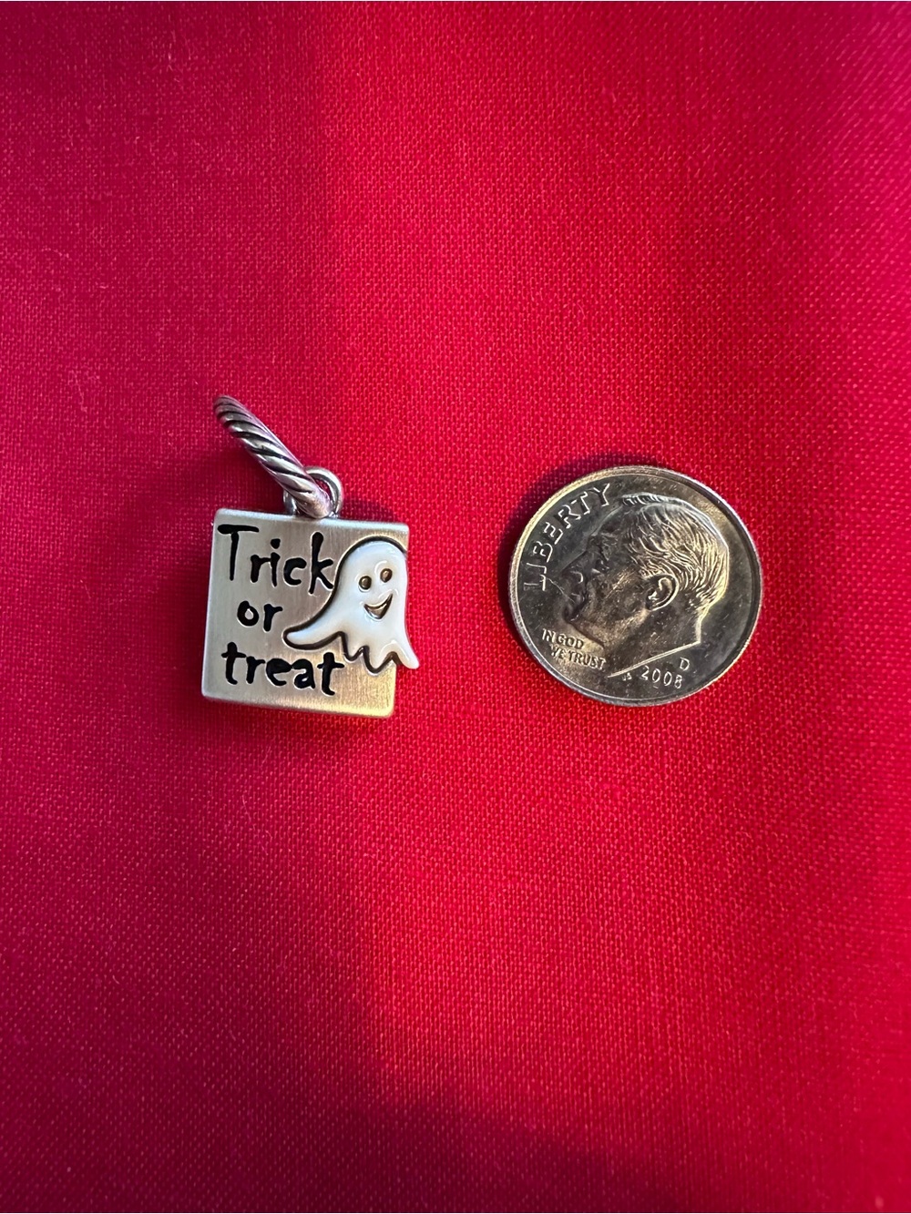 Brighton Silver Filigree Square Charm Pendant - Picture 2 of 2